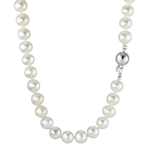 Necklace Silver Rhodium plated Freshwater pearl 45 cm