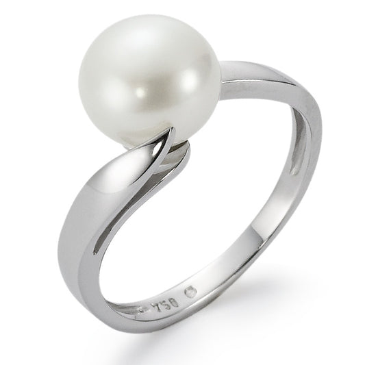 Ring 18k White Gold Freshwater pearl