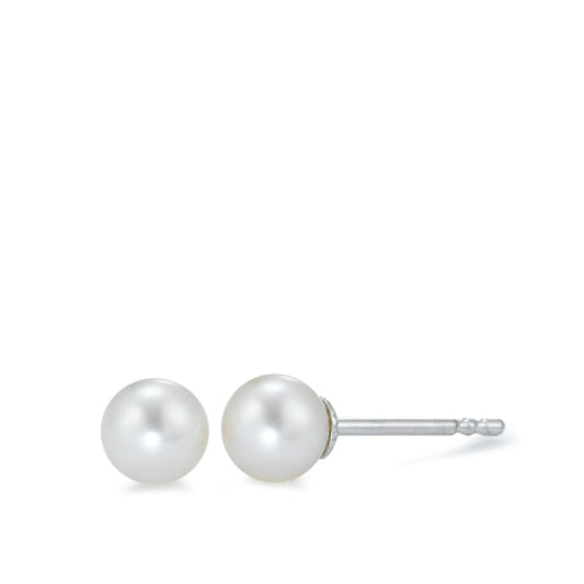 Stud earrings 18k White Gold Freshwater pearl