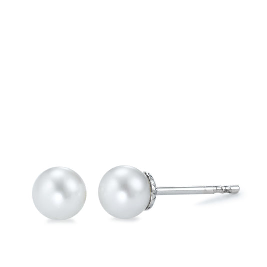 Stud earrings 18k White Gold Freshwater pearl