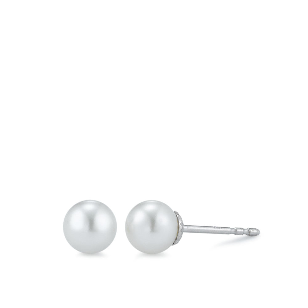 Stud earrings 18k White Gold Freshwater pearl