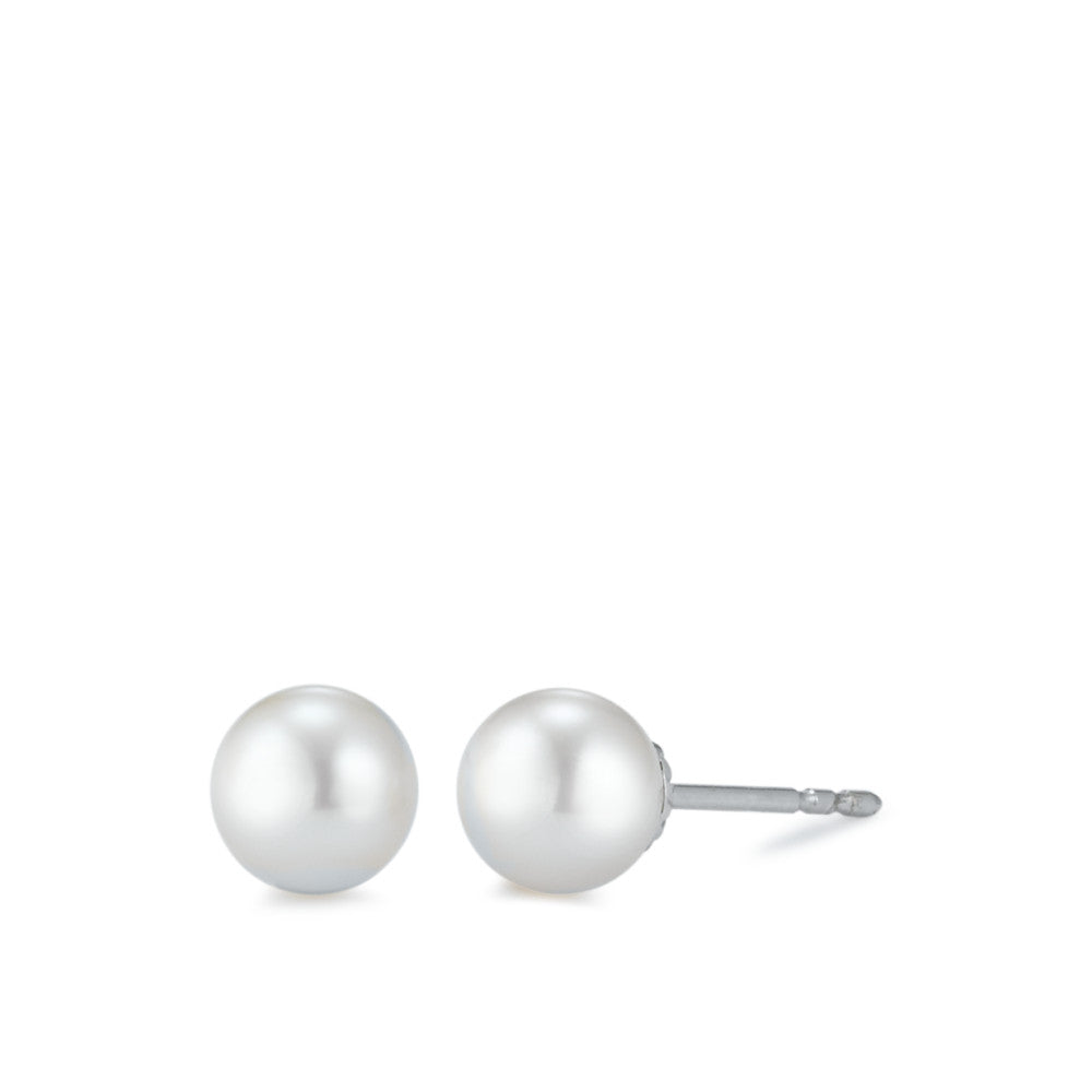 Stud earrings 18k White Gold Freshwater pearl