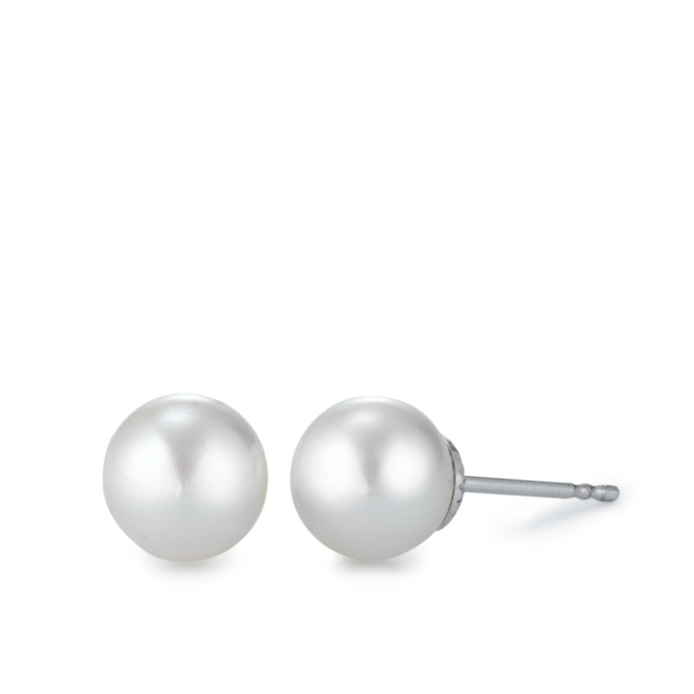 Stud earrings 18k White Gold Freshwater pearl