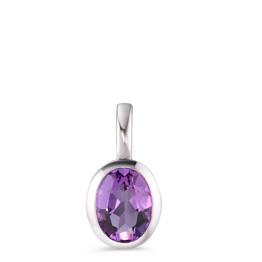 Pendant 18k White Gold Amethyst