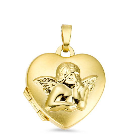 Locket 9k Yellow Gold Guardian Angel