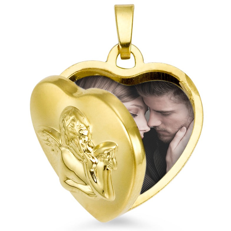 Locket 9k Yellow Gold Guardian Angel