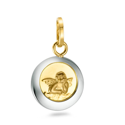 Pendant 18k Yellow Gold, 18k White Gold Guardian Angel Ø10 mm