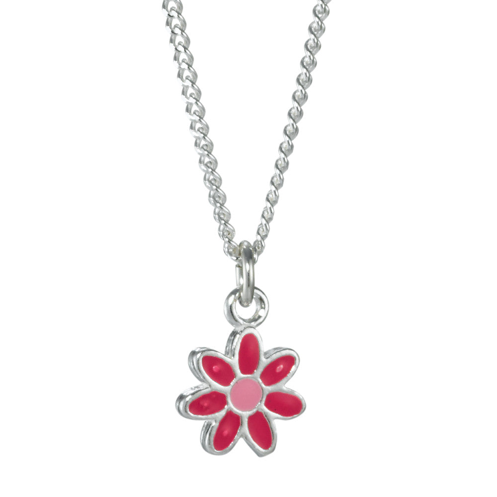 Necklace with pendant Silver Flower 36 cm Ø8 mm