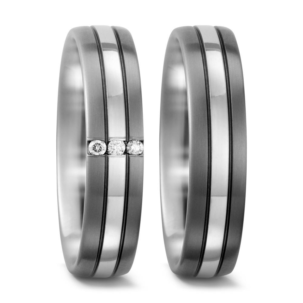 Wedding Ring Titanium, Palladium 950