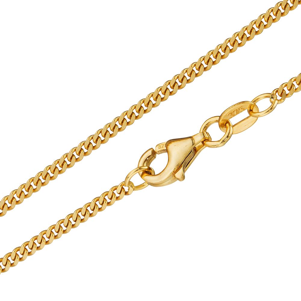 Curb-Necklace 9k Yellow Gold 38 cm