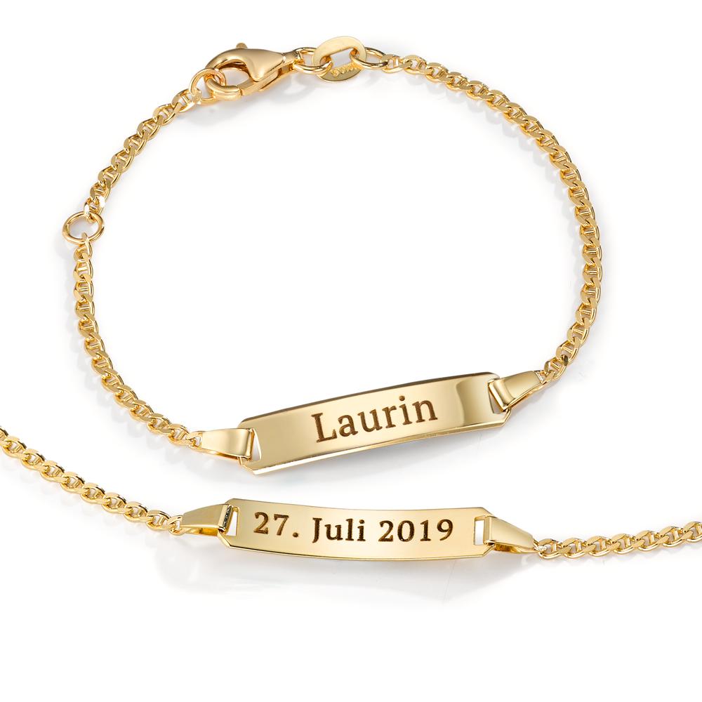 Engravable bracelet 9k Yellow Gold 12-14 cm