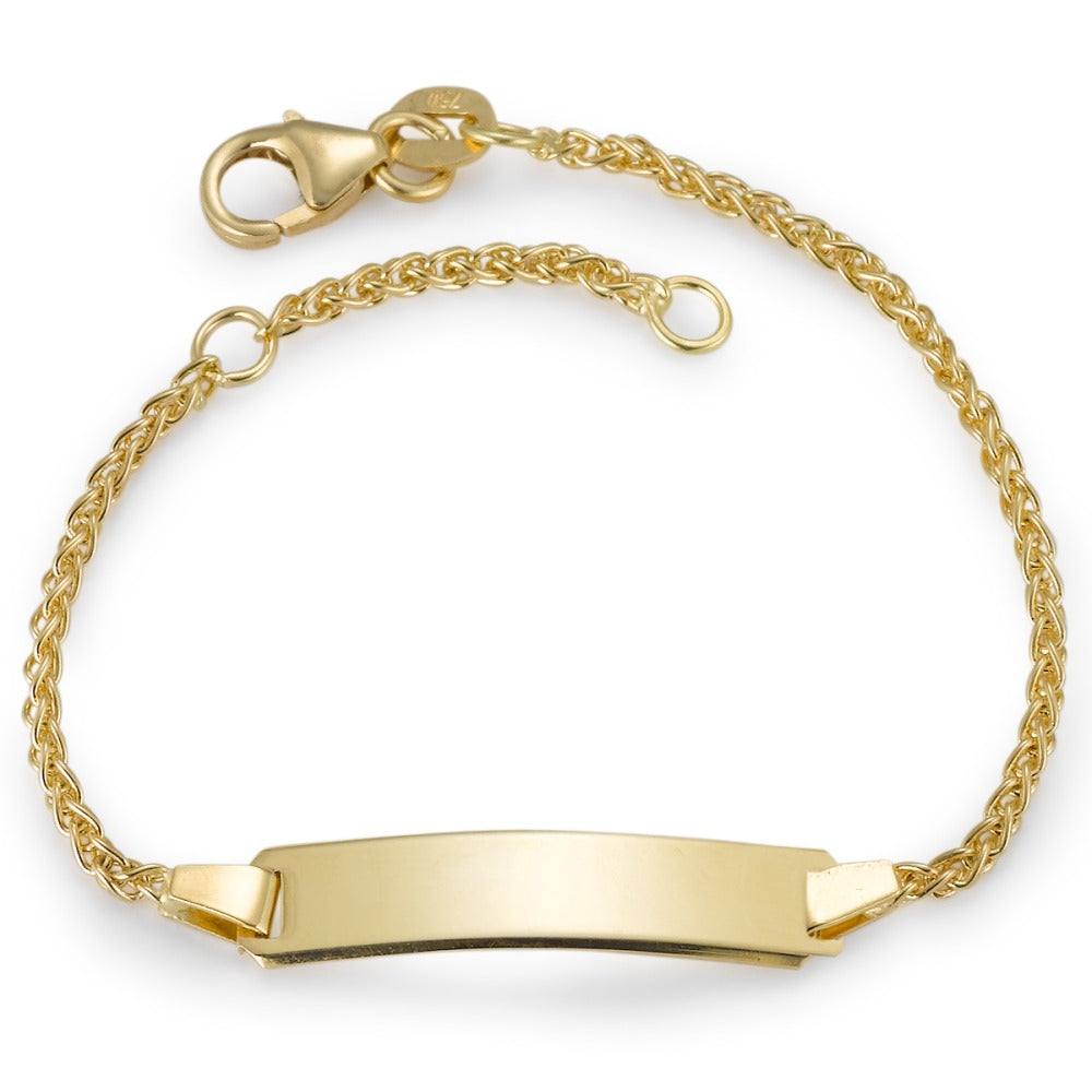 Engravable bracelet 18k Yellow Gold 12-14 cm Ø1.7 mm