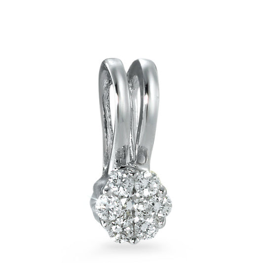 Pendant 18k White Gold Diamond White, 0.14 ct, 7 Stones, si