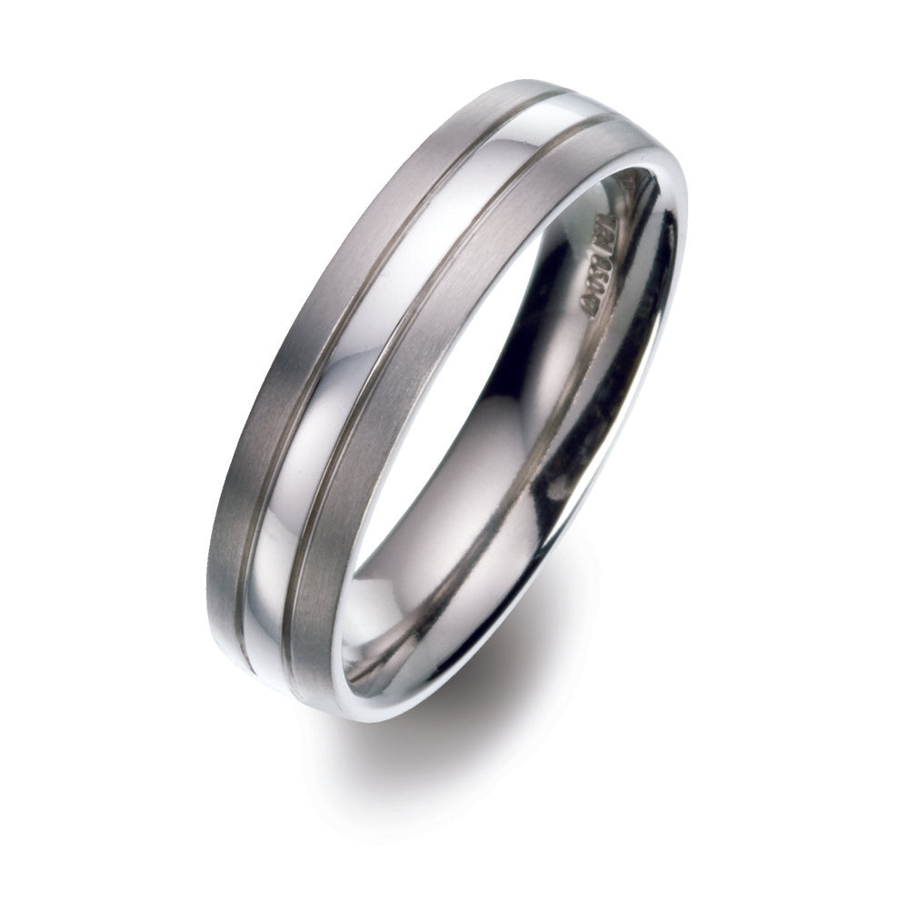 Wedding Ring Titanium, Palladium 950