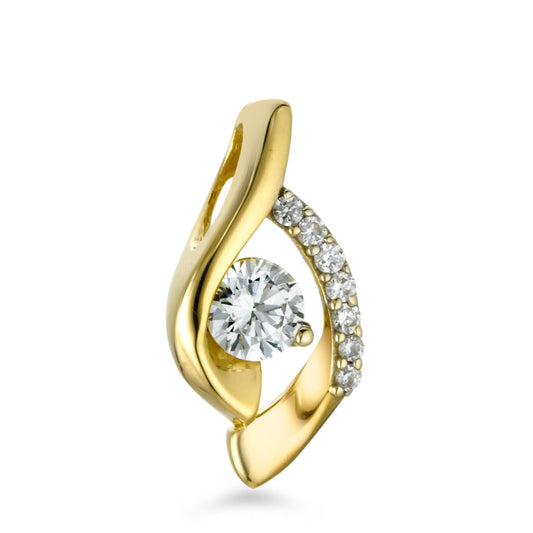 Pendant 18k Yellow Gold Zirconia White, 8 Stones