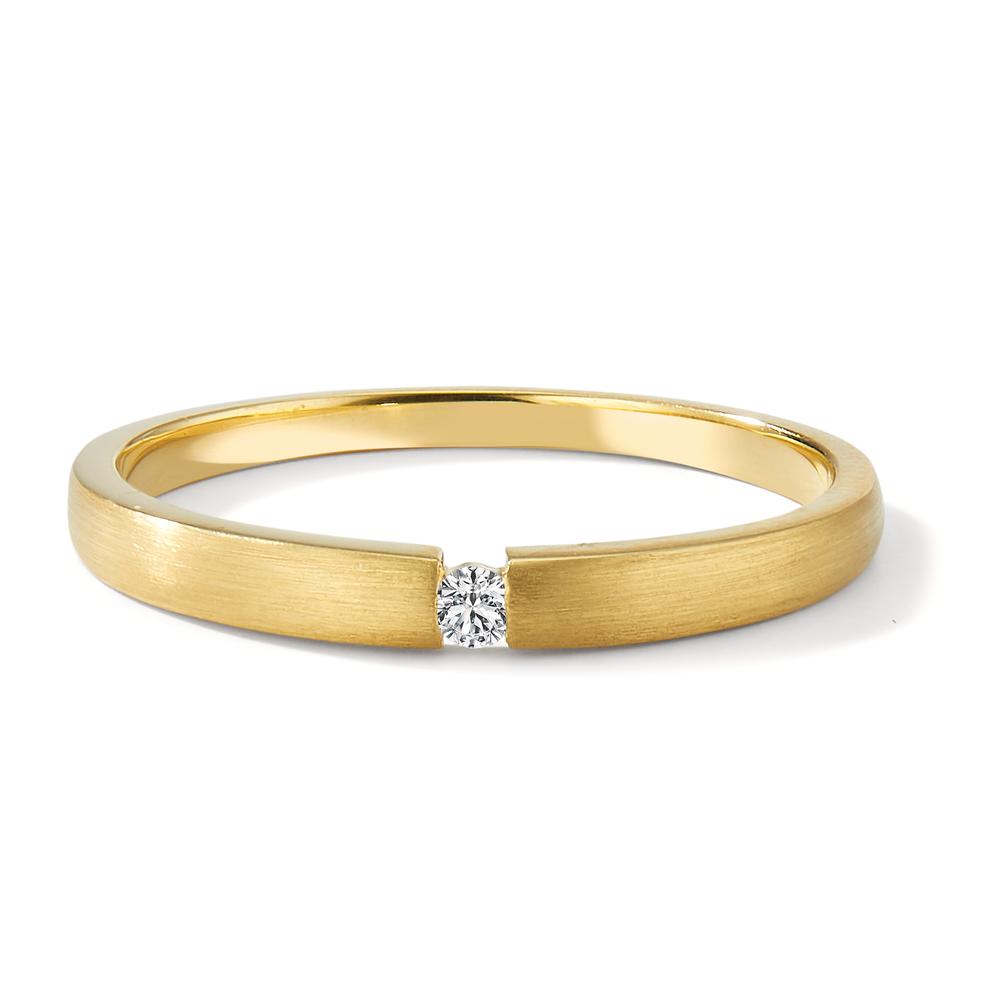 Solitaire ring 18k Yellow Gold Diamond 0.03 ct, w-si