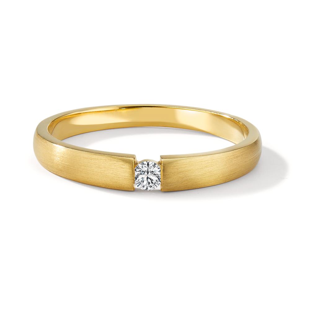 Solitaire ring 18k Yellow Gold Diamond 0.06 ct, w-si