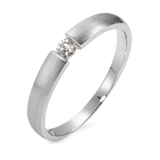 Solitaire ring 18k White Gold Diamond 0.06 ct, w-si