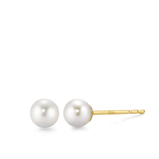 Stud earrings 18k Yellow Gold Freshwater pearl