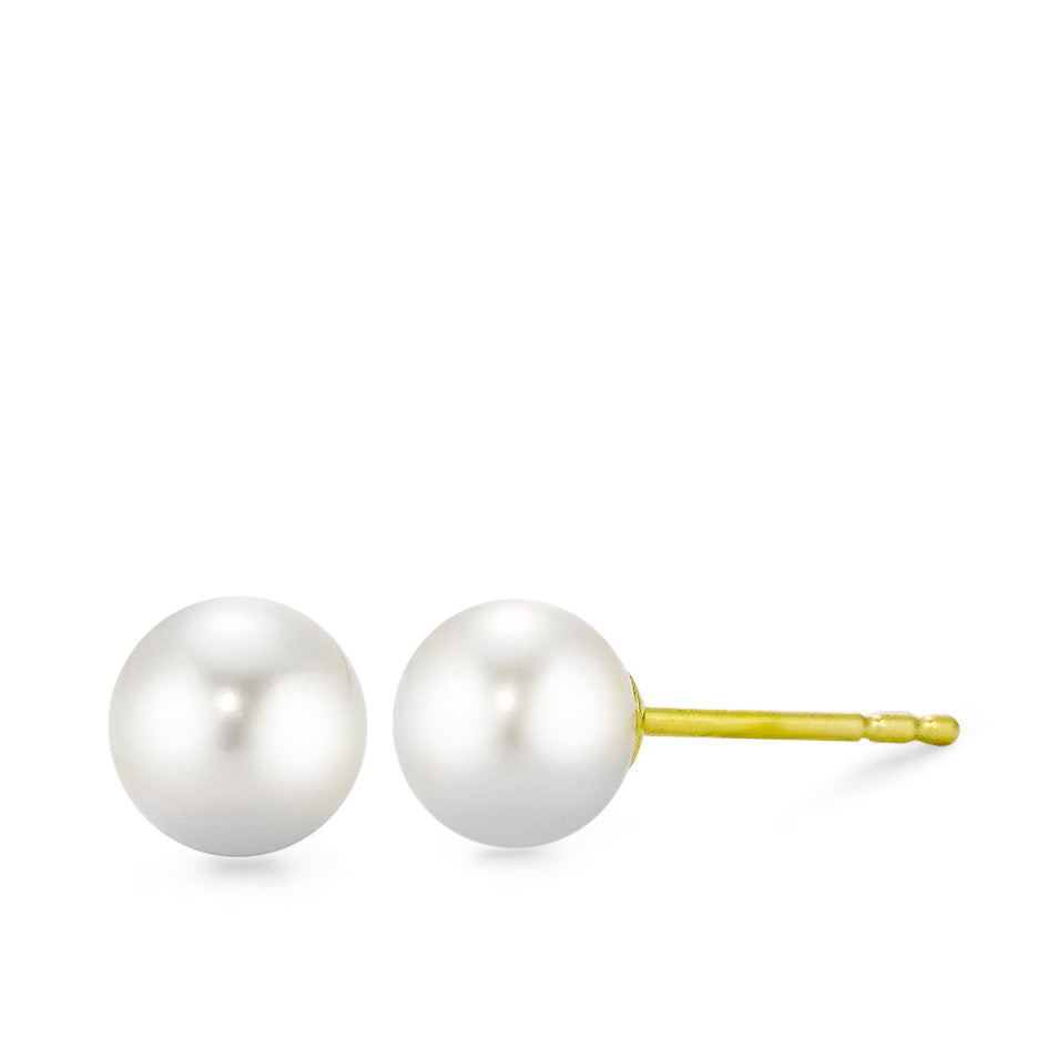 Stud earrings 18k Yellow Gold Freshwater pearl