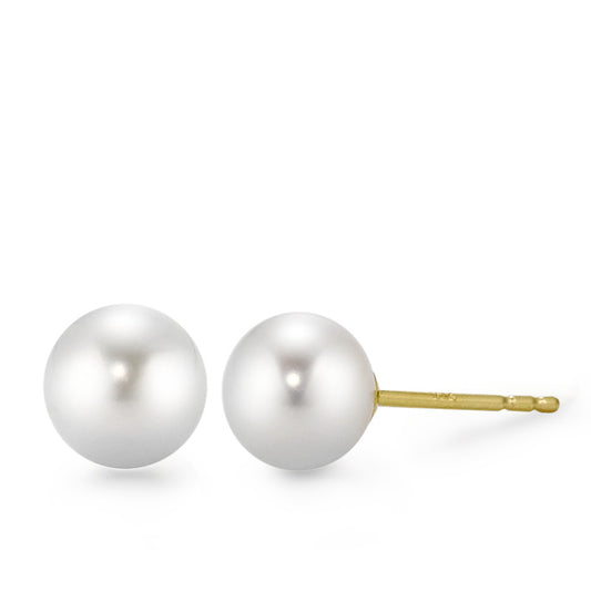 Stud earrings 18k Yellow Gold Freshwater pearl