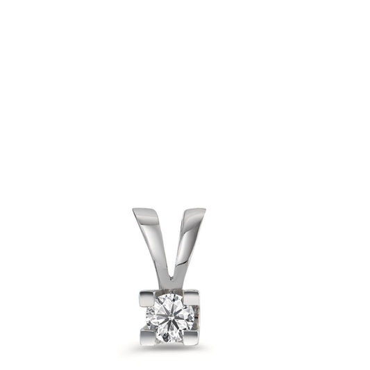 Pendant 18k White Gold Diamond 0.10 ct, w-si