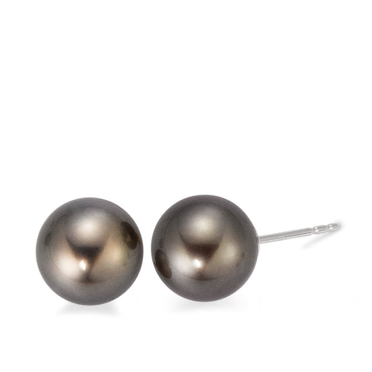 Stud earrings 18k White Gold Tahitian pearl