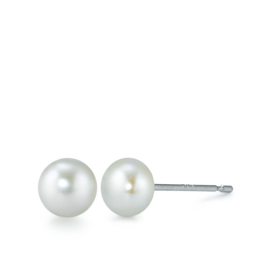 Stud earrings 14k White Gold Freshwater pearl