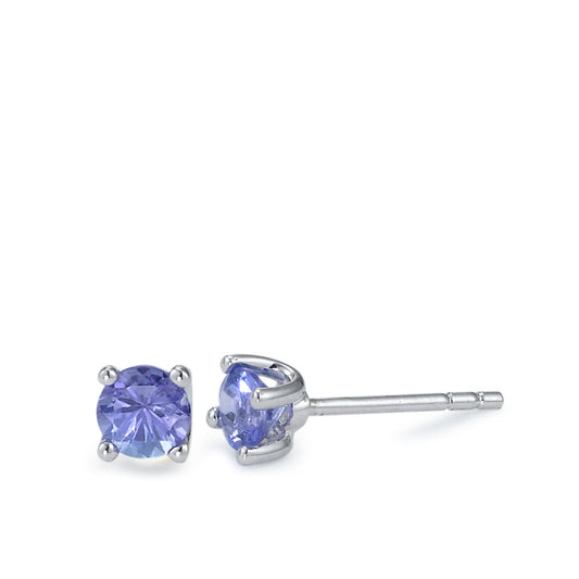 Stud earrings 18k White Gold Ø4 mm