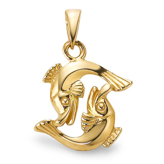 Pendant 9k Yellow Gold Zodiac Sign Pisces