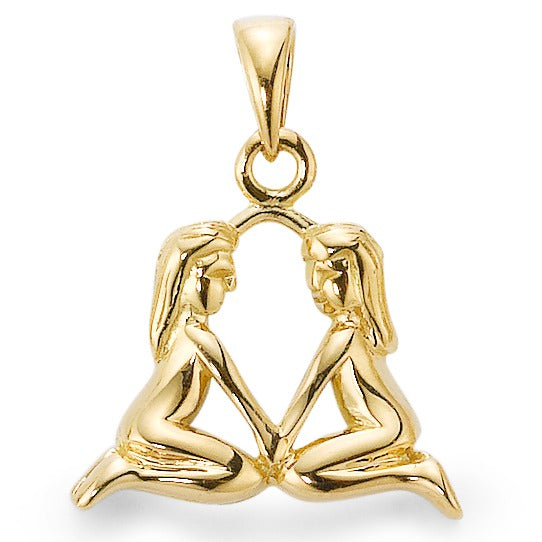 Pendant 18k Yellow Gold Zodiac Sign Gemini