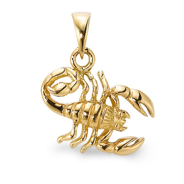 Pendant 18k Yellow Gold Zodiac Sign Scorpio