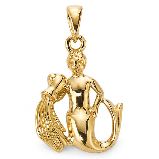 Pendant 18k Yellow Gold Zodiac Sign Aquarius