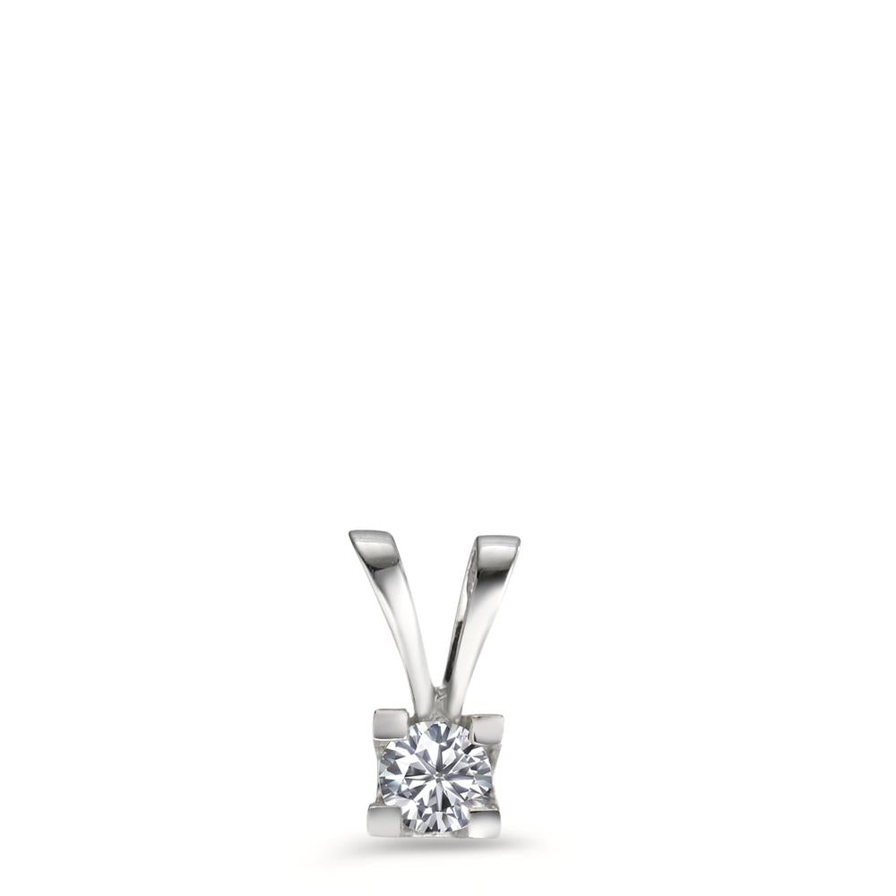 Pendant 18k White Gold Diamond 0.15 ct, w-si