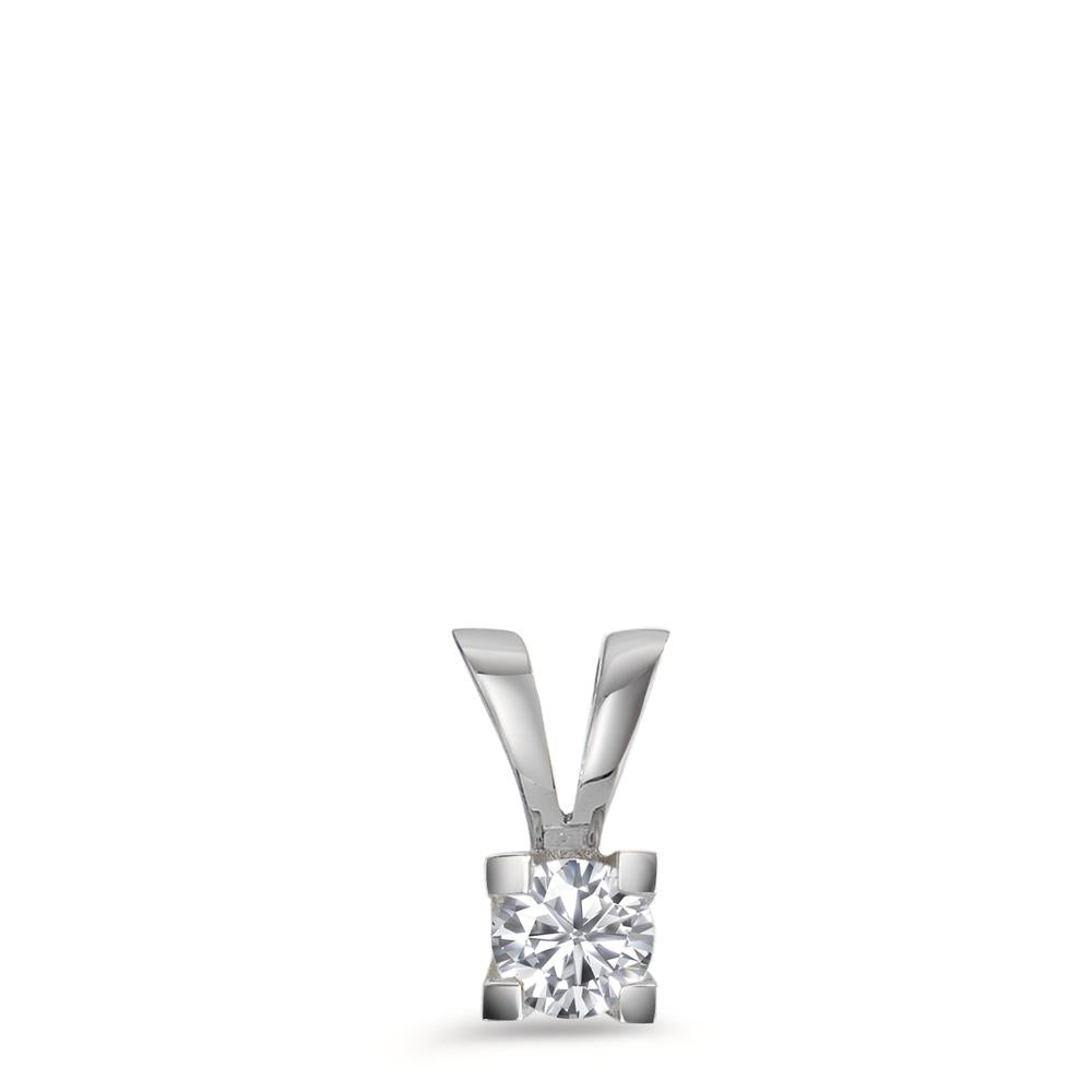 Pendant 18k White Gold Diamond 0.20 ct, w-si