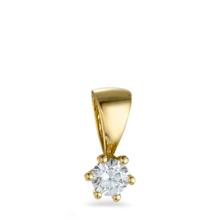 Pendant 18k Yellow Gold Diamond 0.10 ct, w-si