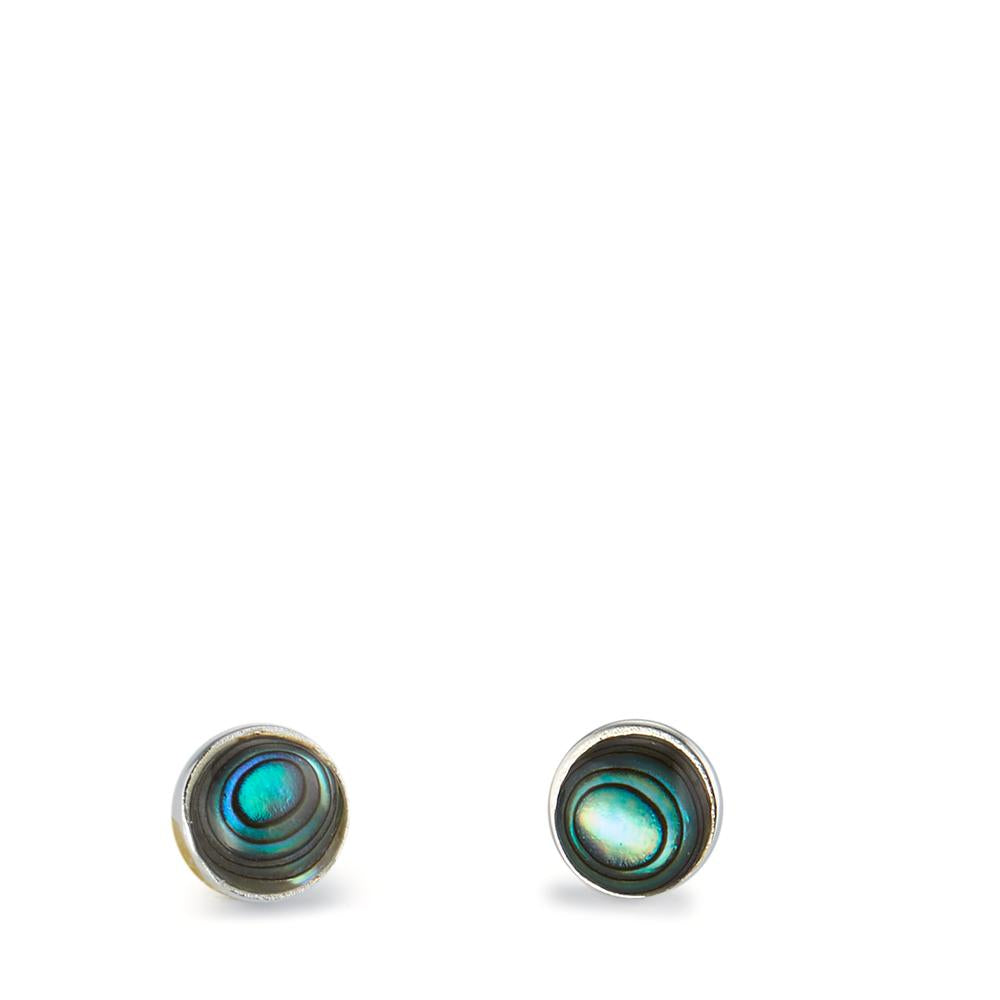 Stud earrings Silver Abalone Ø4.5 mm