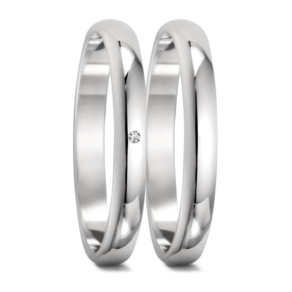 Wedding Ring Silver Zirconia