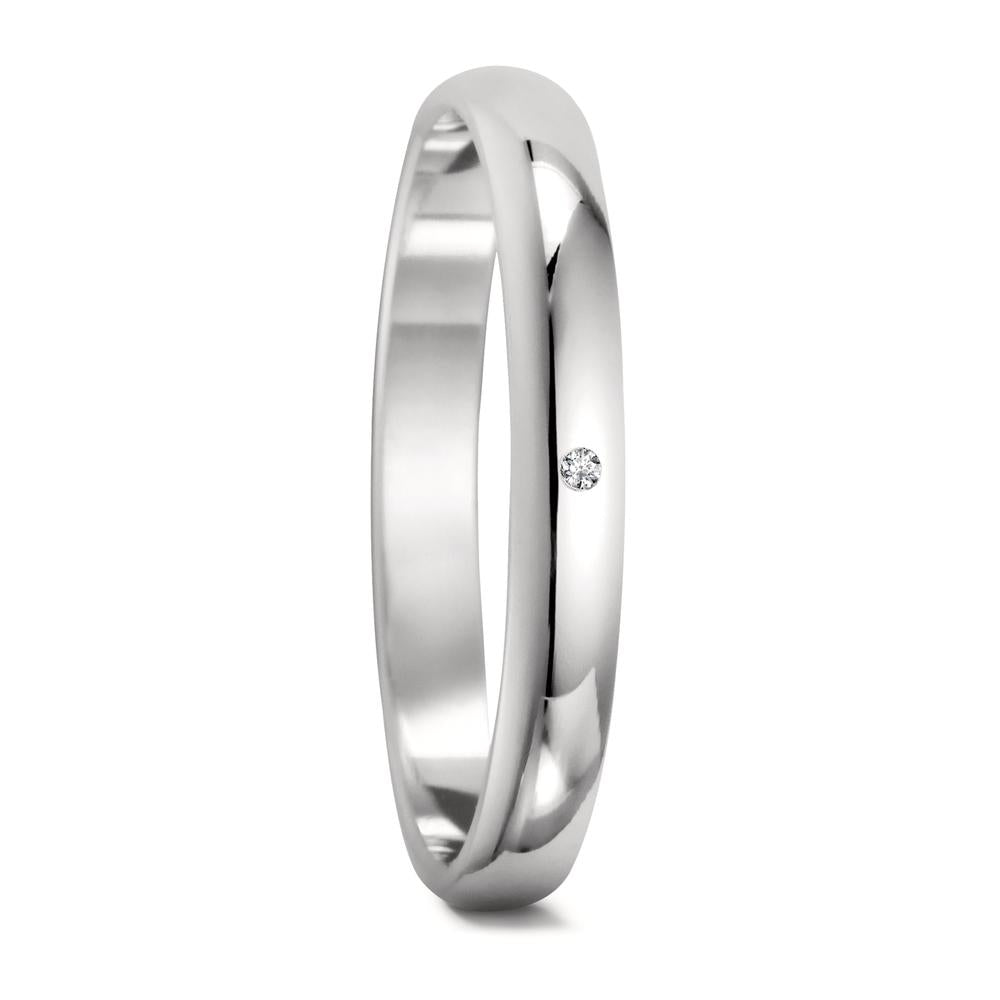 Wedding Ring Silver Zirconia