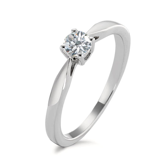 Solitaire ring 18k White Gold Diamond White, 0.25 ct, w-si