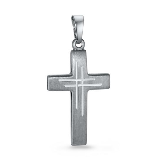 Pendant Silver Rhodium plated Cross