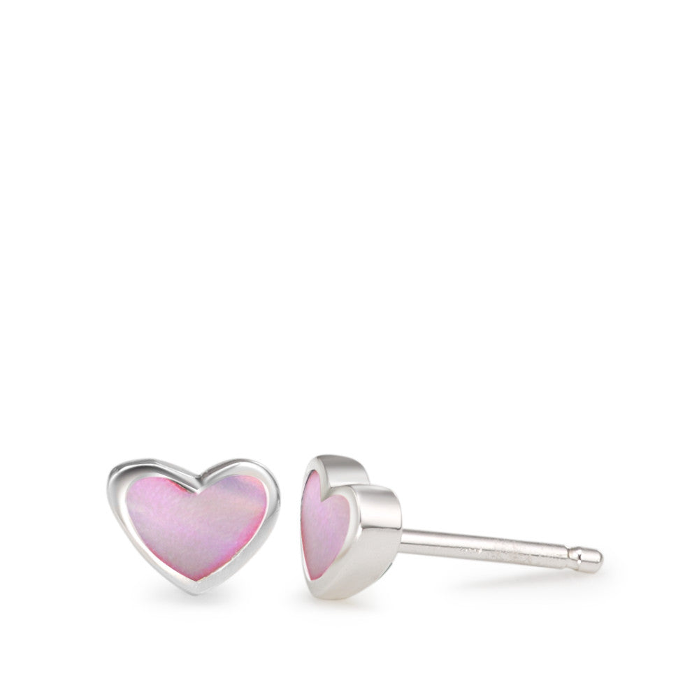 Stud earrings Silver Heart Ø6 mm