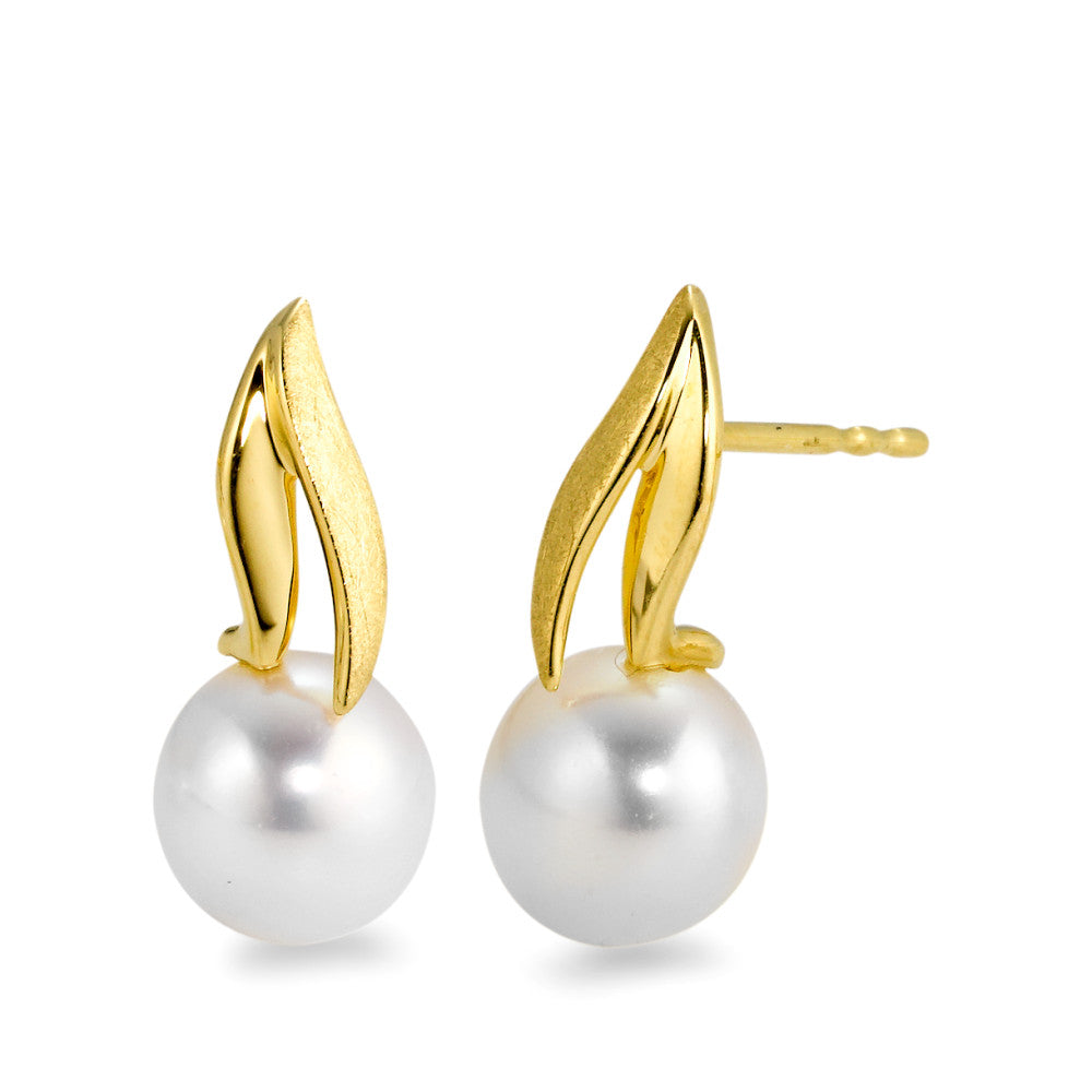 Stud earrings 18k Yellow Gold Freshwater pearl