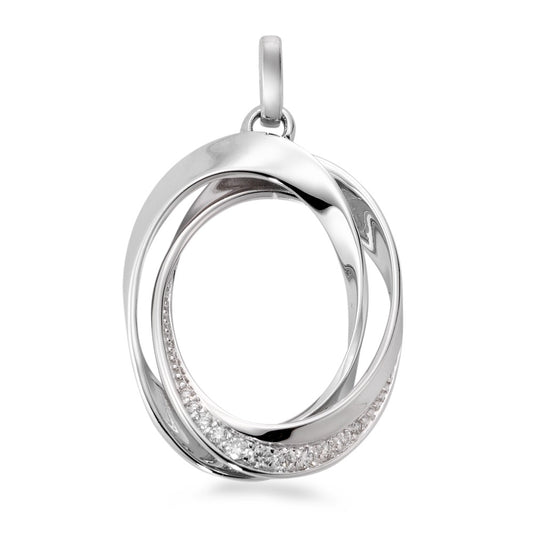 Pendant 18k White Gold Diamond White, 0.10 ct, 11 Stones, brilliant, w-si