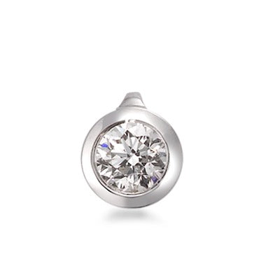 Pendant 18k White Gold Diamond White, 0.10 ct, brilliant, w-si Ø4.5 mm