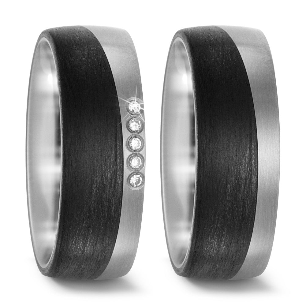 Wedding Ring Titanium, Carbon