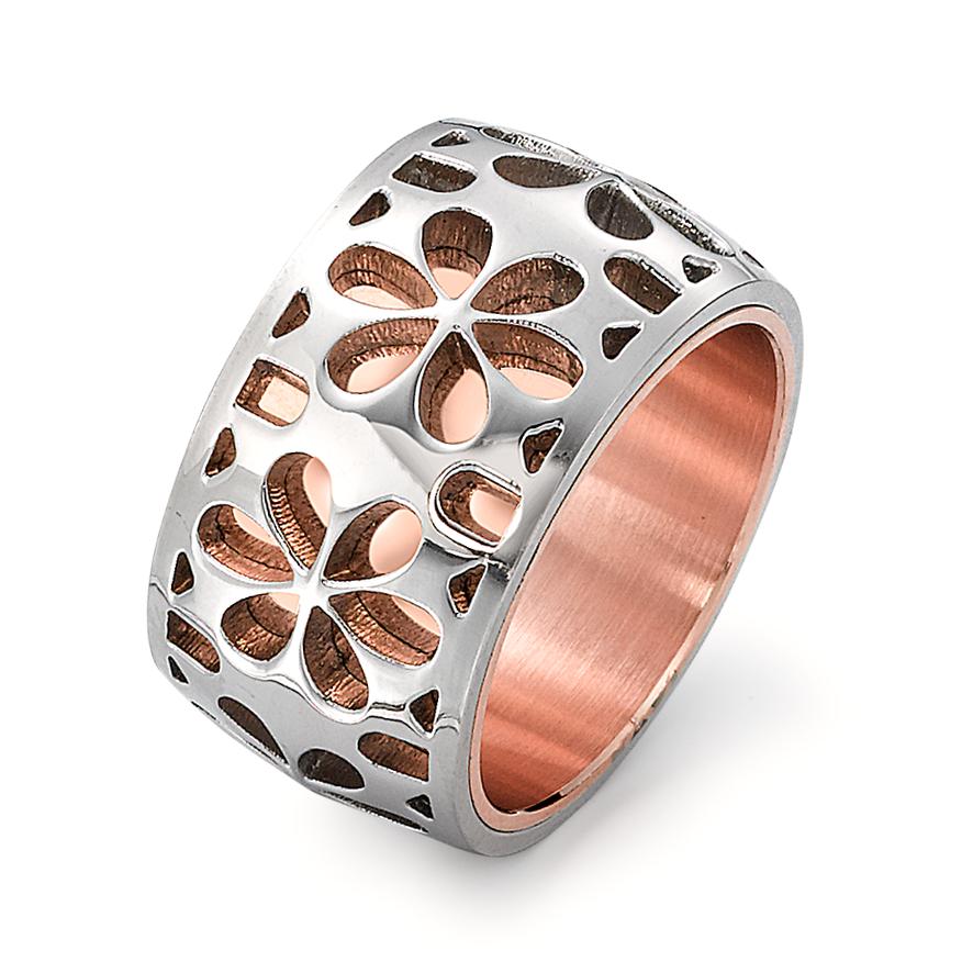 Ring Stainless steel Rose Gold plated Flower