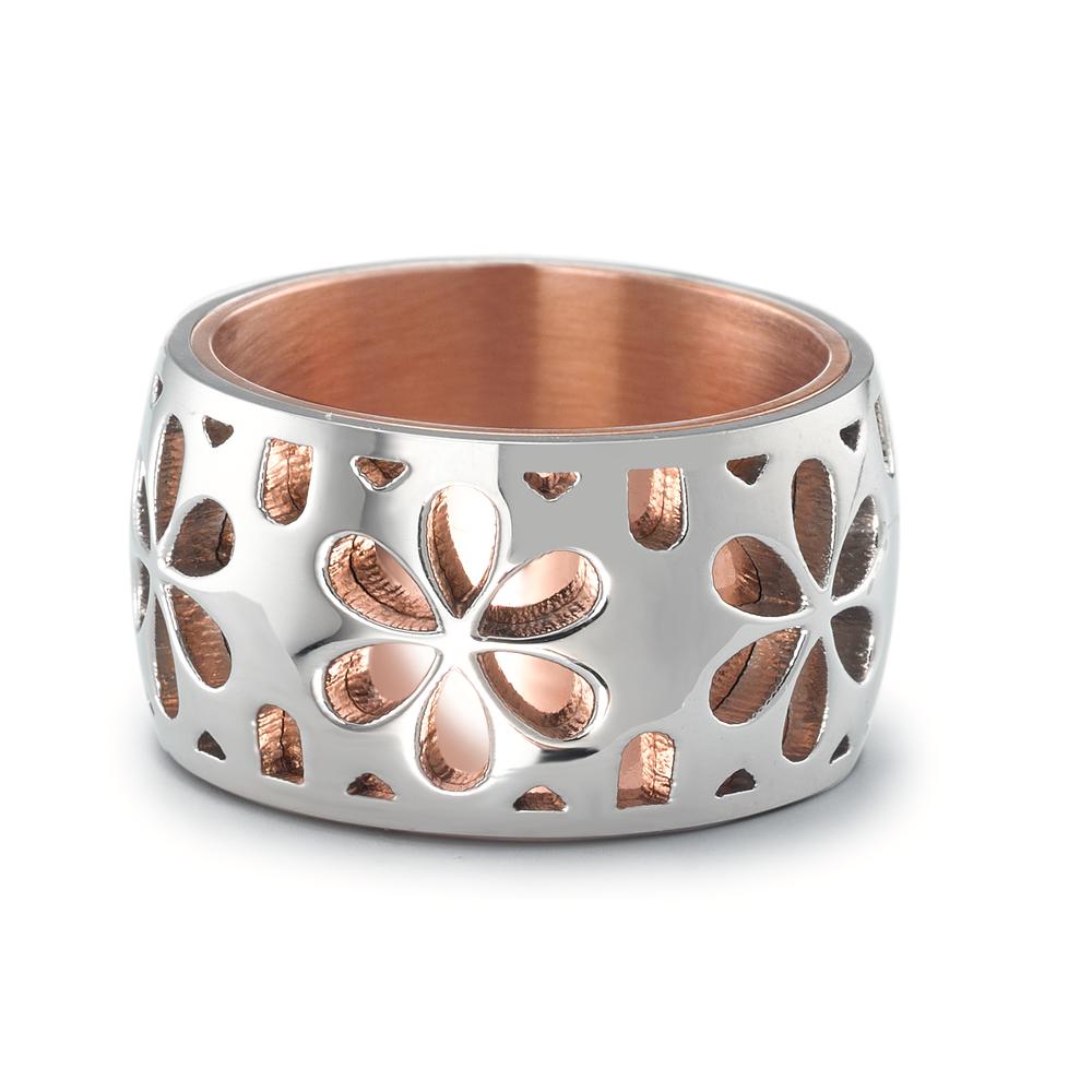 Ring Stainless steel Rose Gold plated Flower