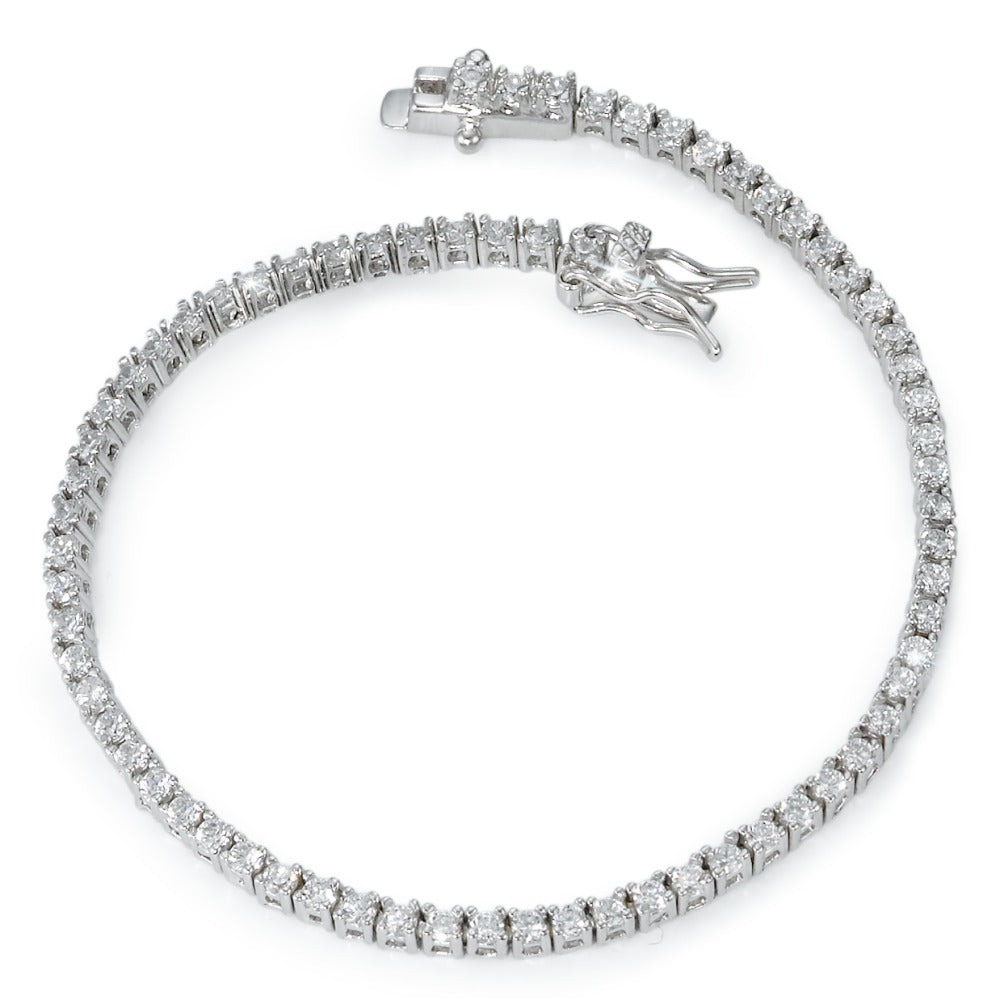 Bracelet Silver Zirconia Rhodium plated 18 cm