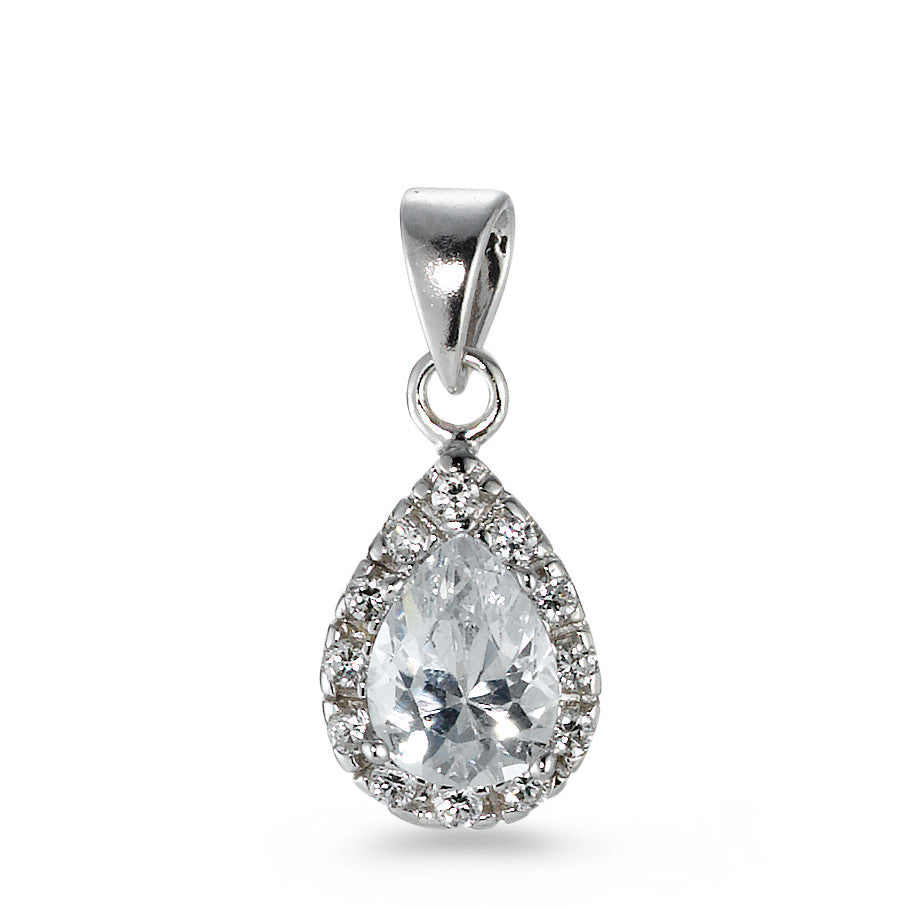 Pendant Silver Zirconia Rhodium plated